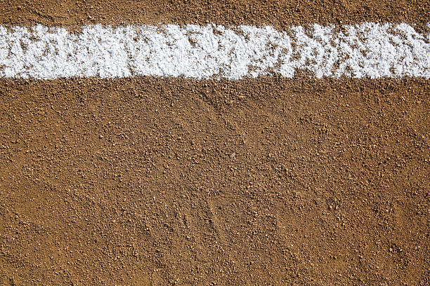 Baseball Infield Chalk Line stock photo
