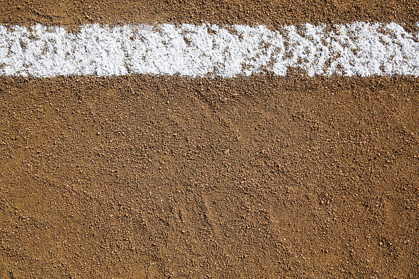 baseball infield chalk line - traditionell sport bildbanksfoton och bilder