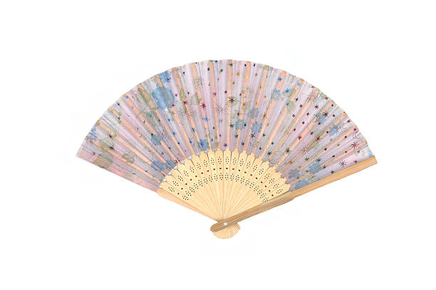 istock Antique Fan Japanese Folding on white background 480304822