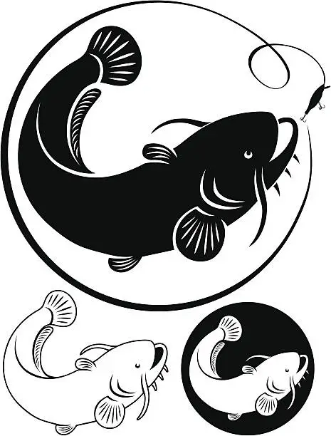 Vector illustration of catfish