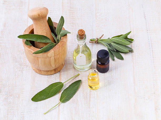 istock Natural Spa Ingredients  sage essential oil for aromatherapy. 480311342