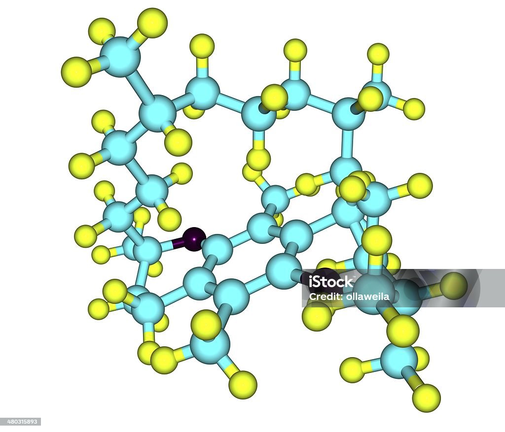 Tocopherol (vitamin E) Molekülstruktur auf weißem Hintergrund - Lizenzfrei Antioxidationsmittel Stock-Foto