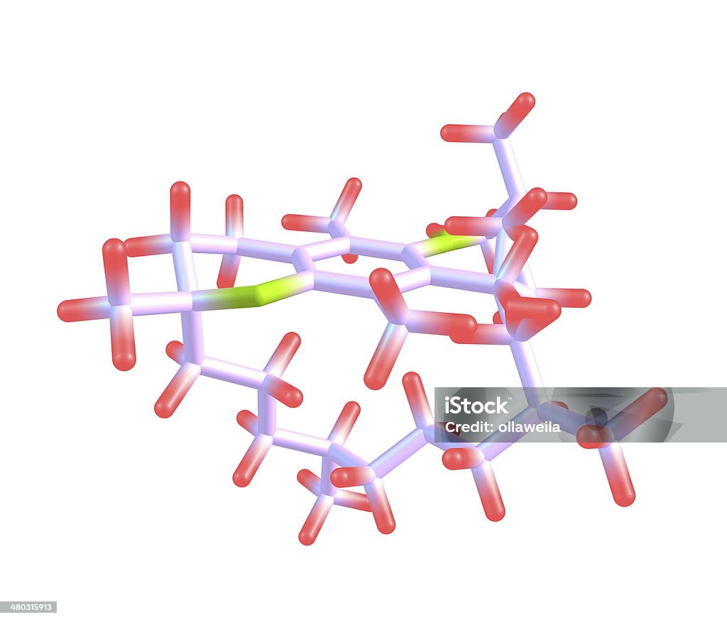 Токоферол (витамин E) Молекулярная структура на белом фоне - Стоковые фото Антиоксидант роялти-фри