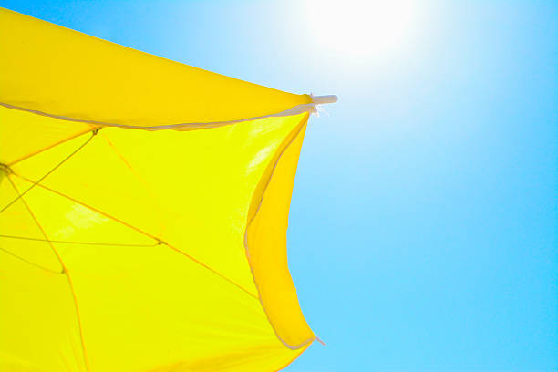 istock yellow parasol under a shining sun 480317360