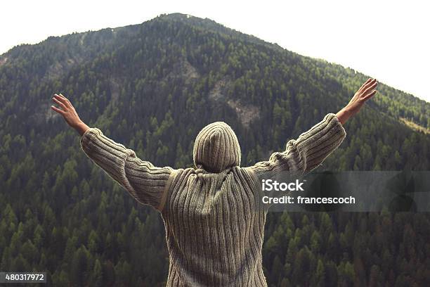 Eagle Man Flying To The Top Stock Photo - Download Image Now - Reaching, Heaven, Eagle - Bird