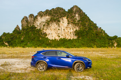 Ha Long, Viet Nam - July 1, 2015: Lexus NX 200t car running on the test road in Vietnam