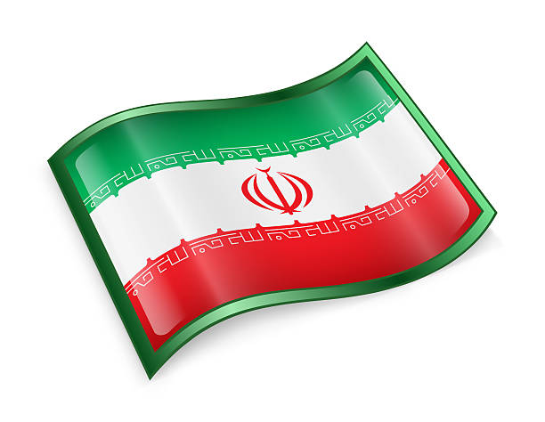 iran flagge symbol isoliert auf weißem hintergrund. - government computer icon glass shiny stock-grafiken, -clipart, -cartoons und -symbole