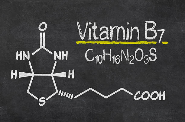 istock Blackboard with the chemical formula of Vitamin B7 480322322