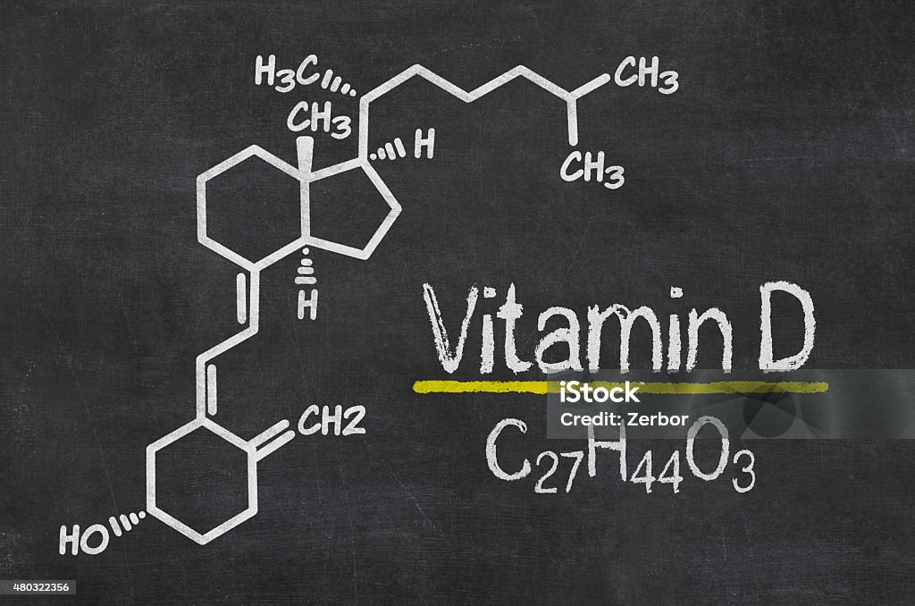 Blackboard с химической формуле витамин D - Стоковые фото Витамин D роялти-фри