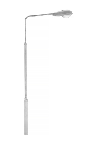 Light pole isolated on white background with clipping path