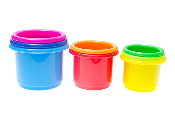 istock Childs Toy Stacking Cups Isolated on White Background 480325335