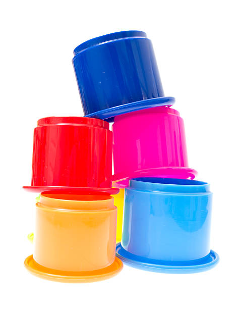 istock Childs Toy Stacking Cups Isolated on White Background 480325349