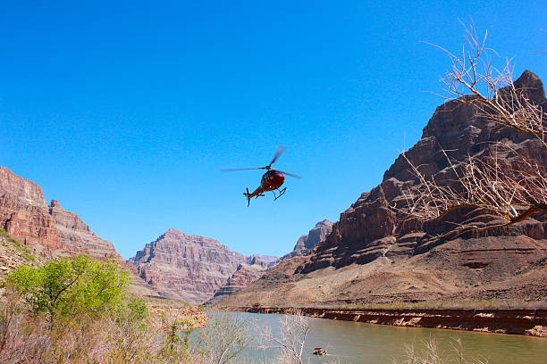 istock Helicopter flying over Grand Canyon National Park 480325431
