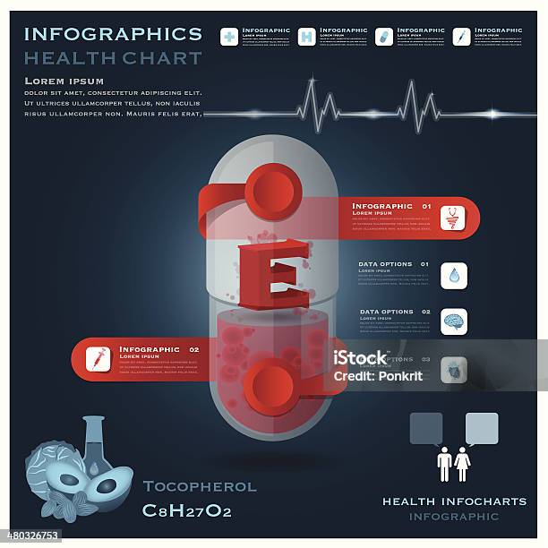 Vitamin E Tablette Kapsel Gesundheit Und Medizinische Infografik Infocharts Stock Vektor Art und mehr Bilder von Arzt