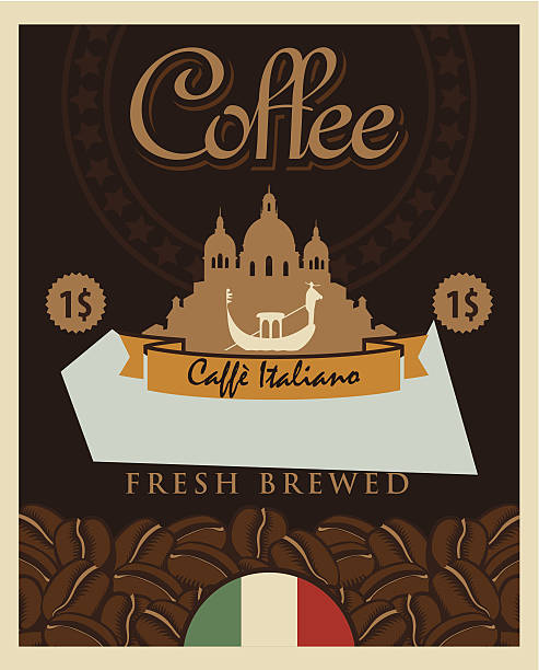 ilustraciones, imágenes clip art, dibujos animados e iconos de stock de café italiano - gondolier engraving engraved image illustration and painting