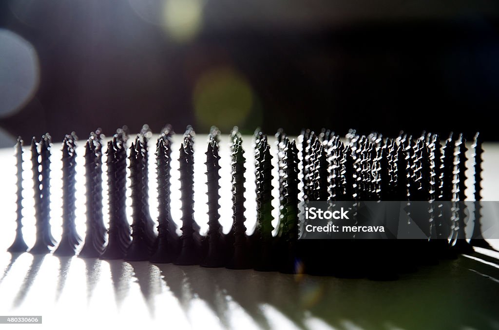 Screws for construction. Screws used for construction and repair, as well as for various household needs. 2015 Stock Photo