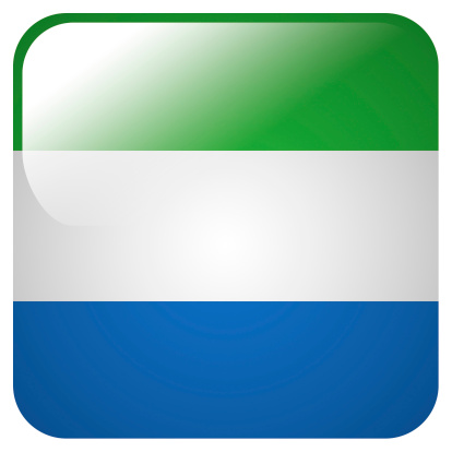 Glossy icon with flag of Sierra Leone