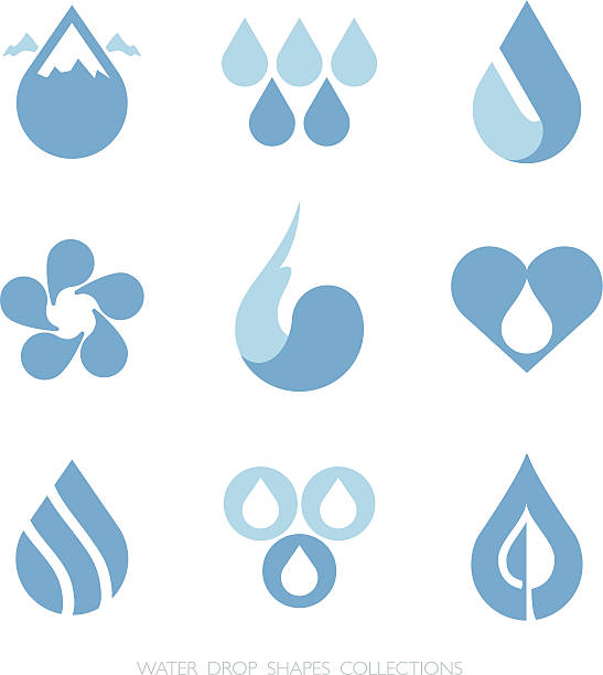 ilustraciones, imágenes clip art, dibujos animados e iconos de stock de water drop formas de - distilled water