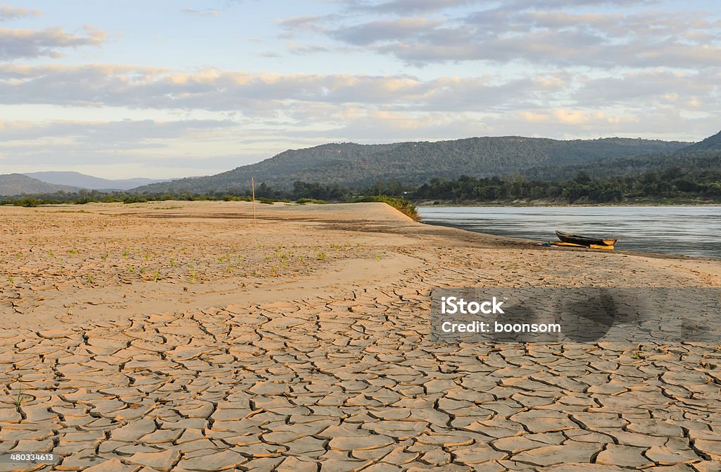 Drought land Drought land - Greenhouse effect and global warming Blue Stock Photo