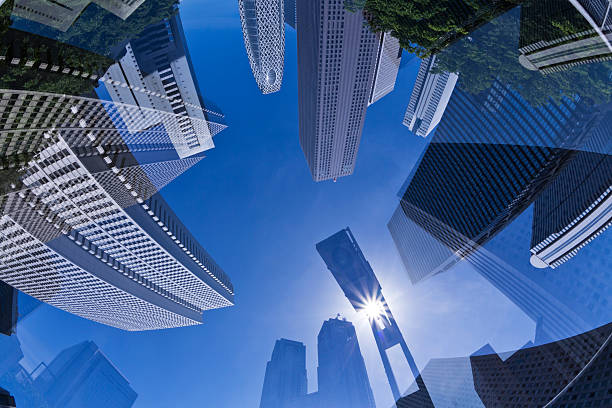 istock Double Exposure of Tokyo Office Buildings 480337124