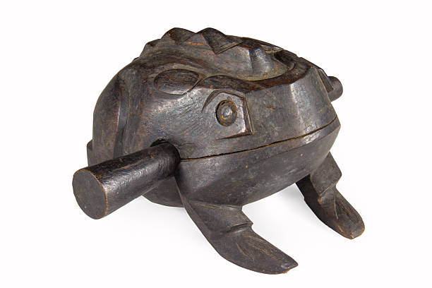 istock Wooden musical instrument toad  isolated on white background 480338413