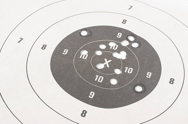 istock Close up of a shooting target and bullseye 480338857