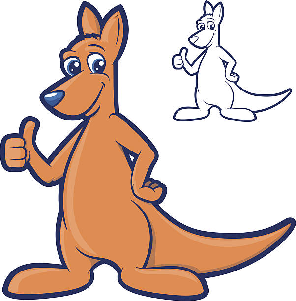 ilustrações, clipart, desenhos animados e ícones de kangaroo - wallaby kangaroo australian culture australia