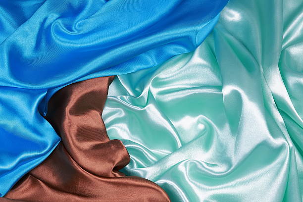 istock Brown and light green and blue Silk cloth 480341970