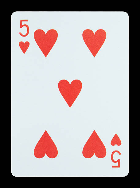 istock Playing cards - Five of hearts 480342975