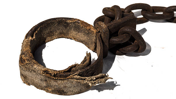 istock Padded old chains used for locking up prisoners or slaves 480343554
