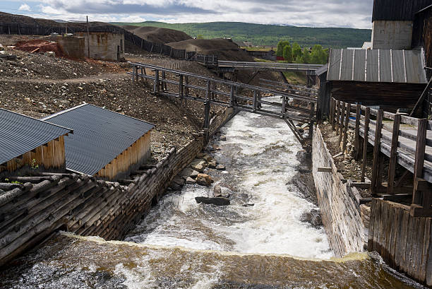 Norway - Røros Mine Copper Mining in Røros an old City in North-Norway roros mining city stock pictures, royalty-free photos & images