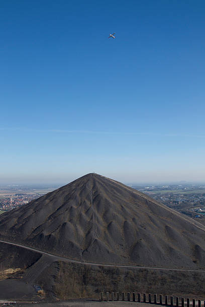 Twin Heaps 11-19 (spoil tip) Eagle eye view on a spoil tip in the northern region for France lens pas de calais stock pictures, royalty-free photos & images