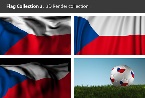 Czech 3D Flag, Czech Republic Background (3D Render)