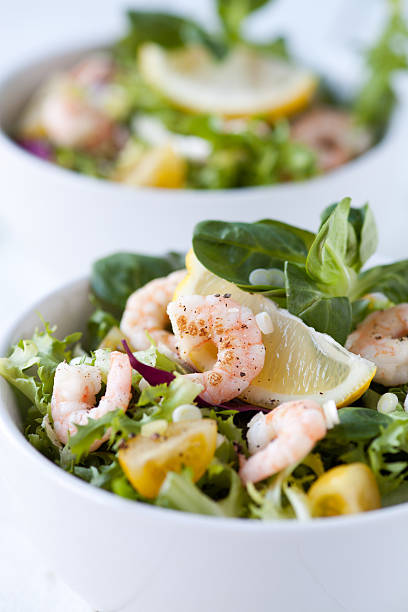 Prawn/shrimp salad stock photo