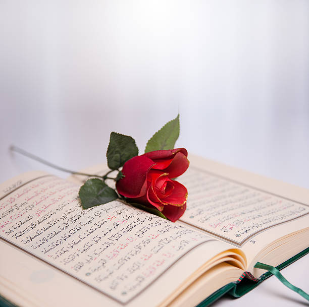 istock Holy Quran and roses 480359893