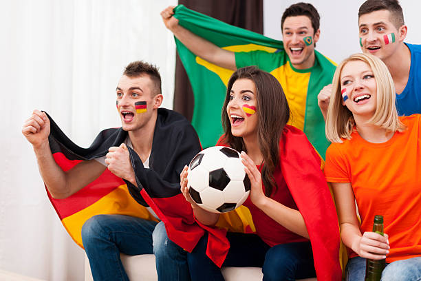 istock Young soccer fans during the watching match on TV 480360847