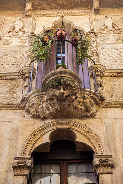 Photos old balcony in Italy stock photo