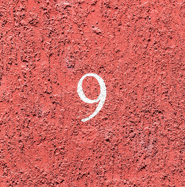 istock House number 9 at red wall 480363112