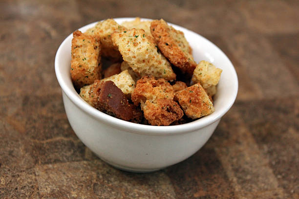 Croutons stock photo