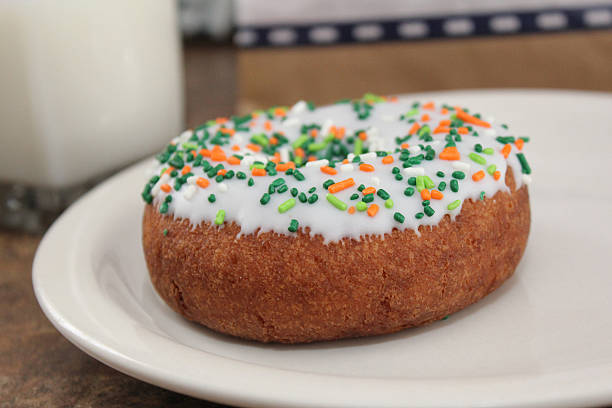 Sprinkle doughnut stock photo