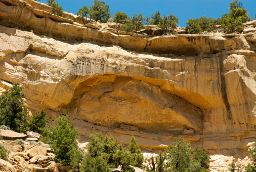 Anasazi Granary in Rock Alcove Sandstone Cliffs Kaiparowits Plateau Utah