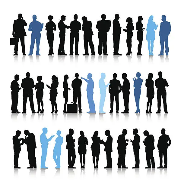 Vector illustration of Vector of Active Business People