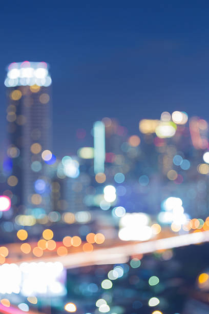 istock Bangkok City night lights blurred bokeh background 480374608