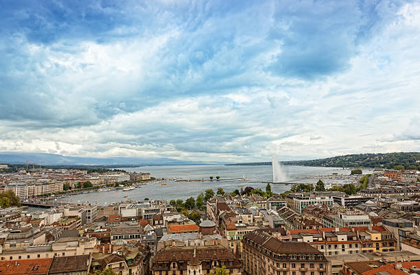 istock Panoramic view of city  Geneva 480377927