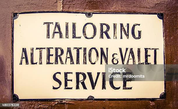 Vintage Tailor Sign In London Stock Photo - Download Image Now - Change, Tailor, 2015