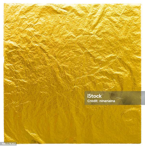 Gold Leaf Stock Photo - Download Image Now - Foil - Material, Gold - Metal, Gold Colored