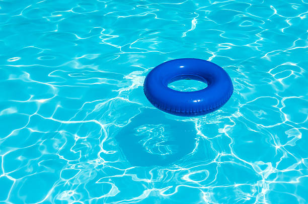 Blue buoy at swimming  pool