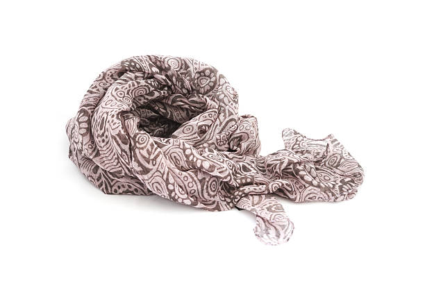 istock dark brown scarf on white background 480378722
