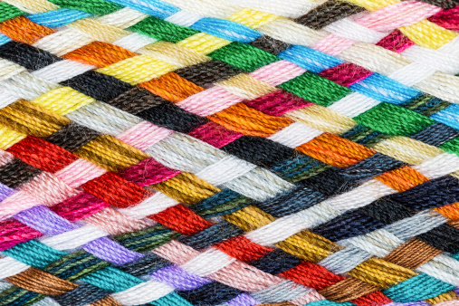 Tiras de tejido de algodón multicolored photo