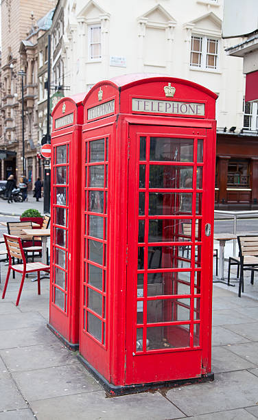 istock Red telephone booth in London 480380522